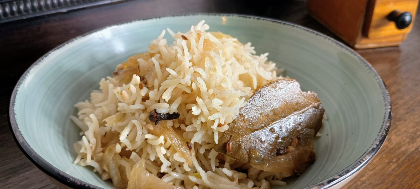 Caramalised Onion Pulao 